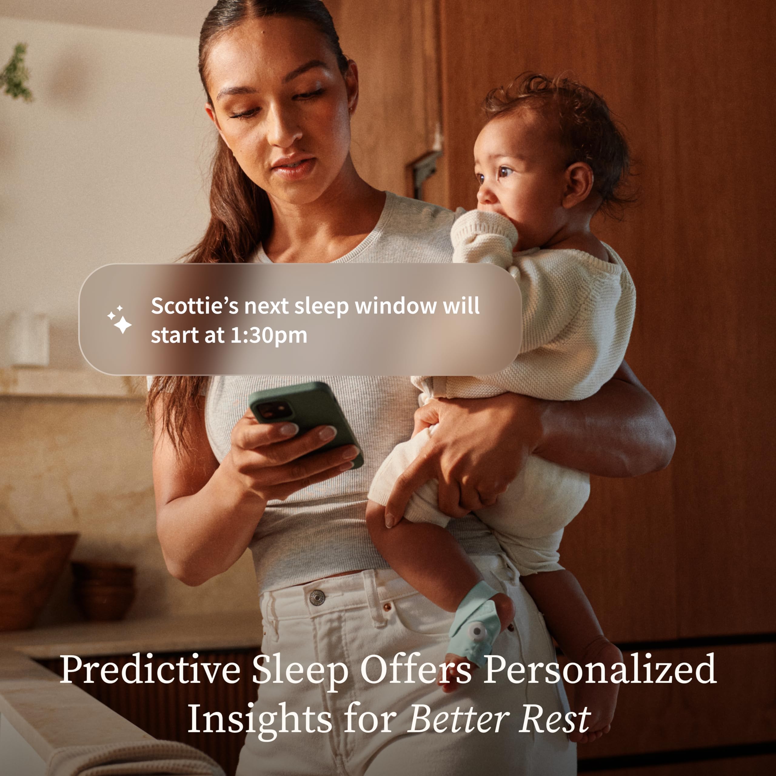 Owlet Dream Duo Gen 3 Smart Baby Monitor with Dream Sock and 2K HD Video Camera – Mint