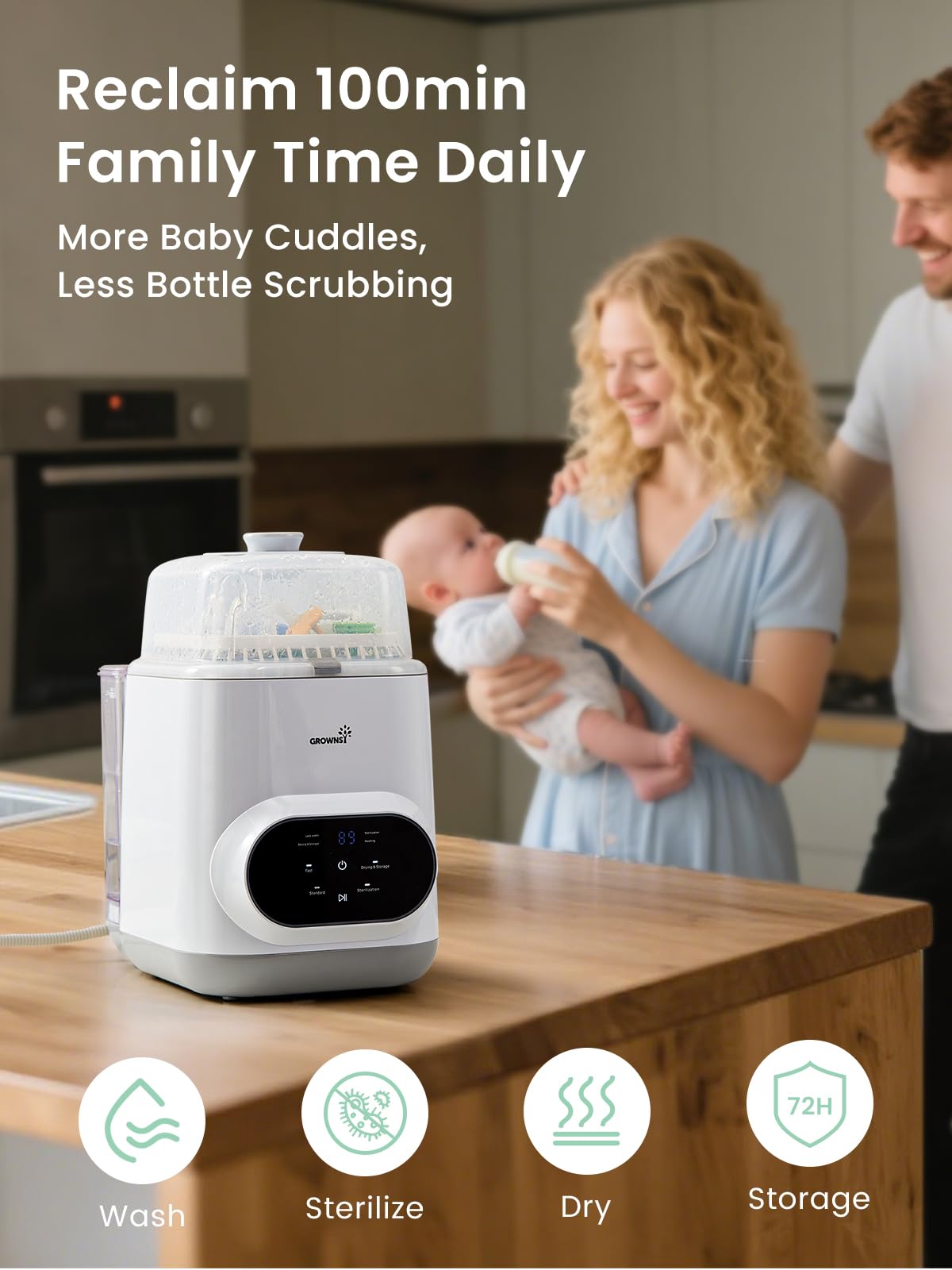 Grownsy EaseClean Bottle Washer Pro