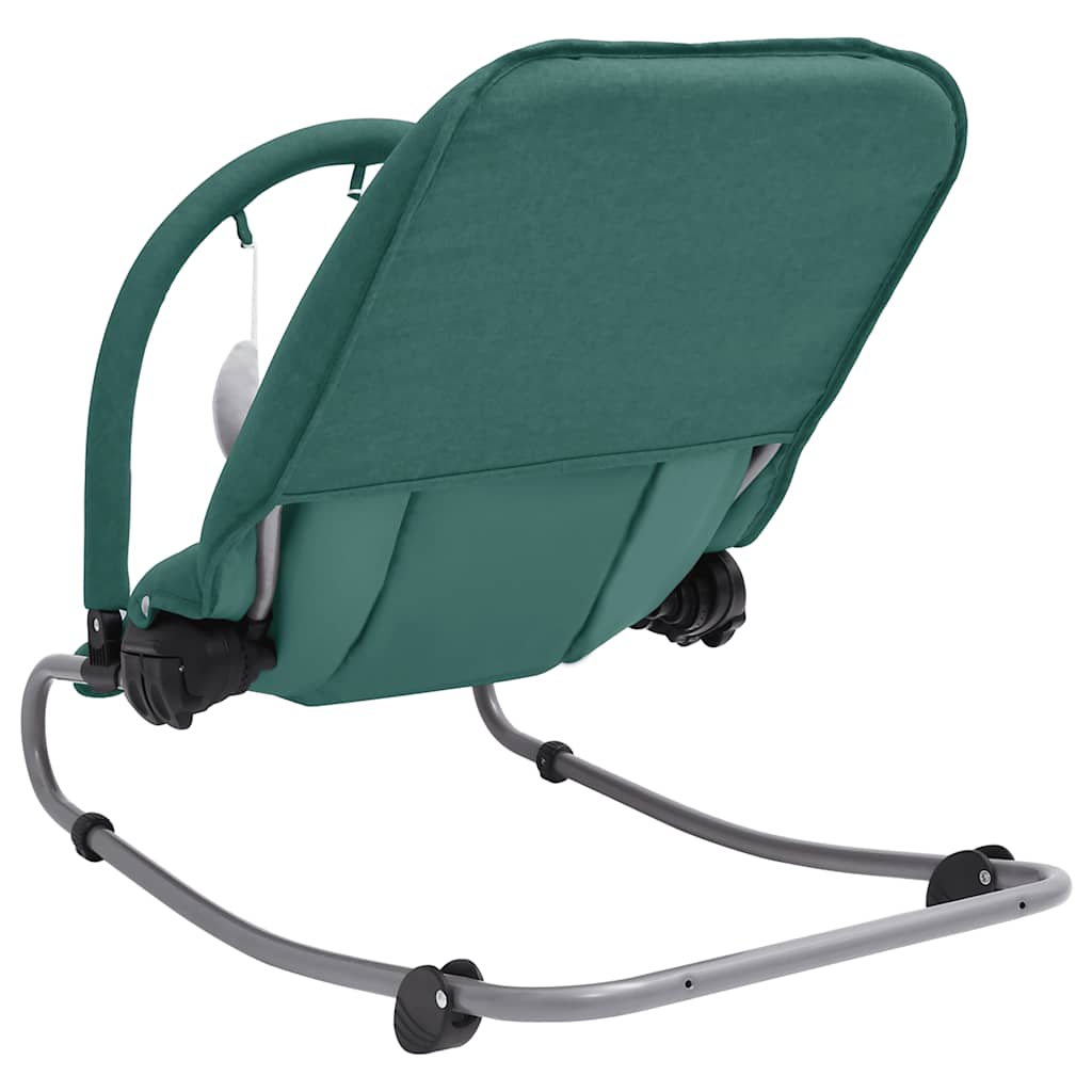 Baby Bouncer Seat – Green Steel Frame Infant Rocker