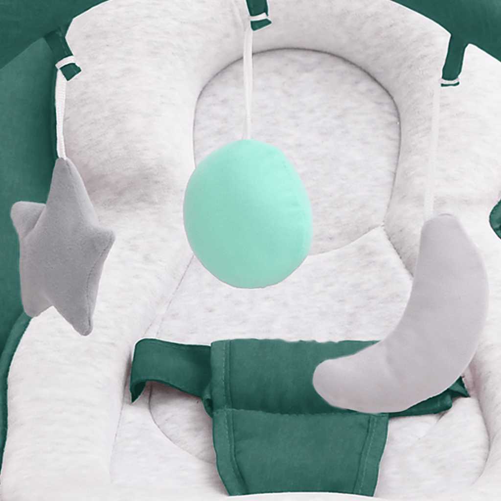 Baby Bouncer Seat – Green Steel Frame Infant Rocker