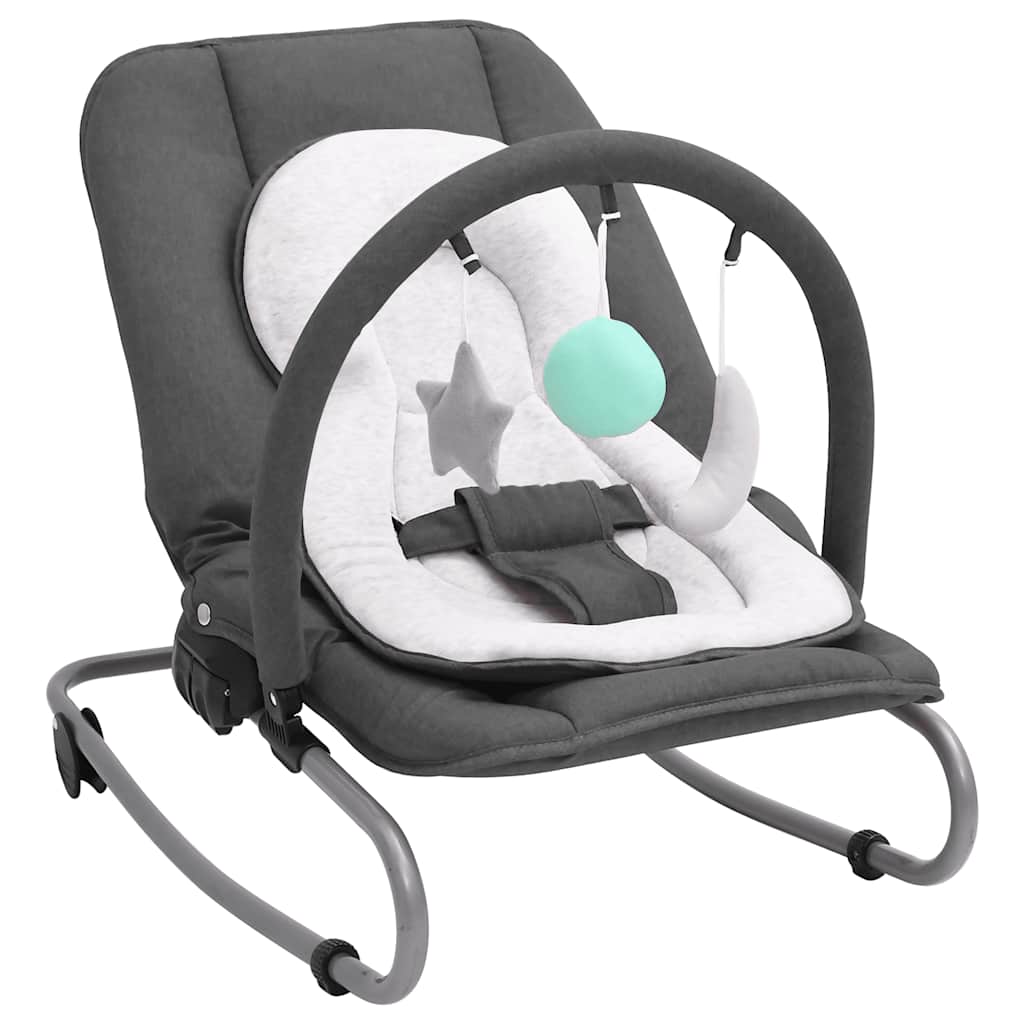 Baby Bouncer Seat – Charcoal Steel Frame Infant Rocker
