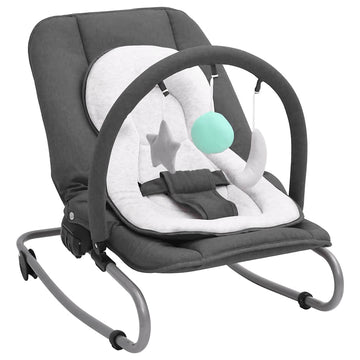 Baby Bouncer Seat – Charcoal Steel Frame Infant Rocker
