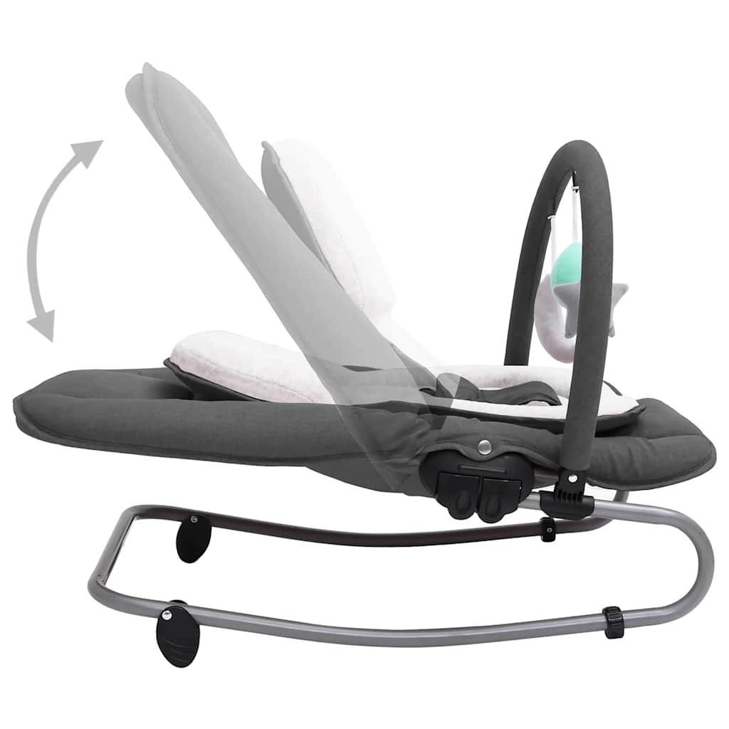 Baby Bouncer Seat – Charcoal Steel Frame Infant Rocker