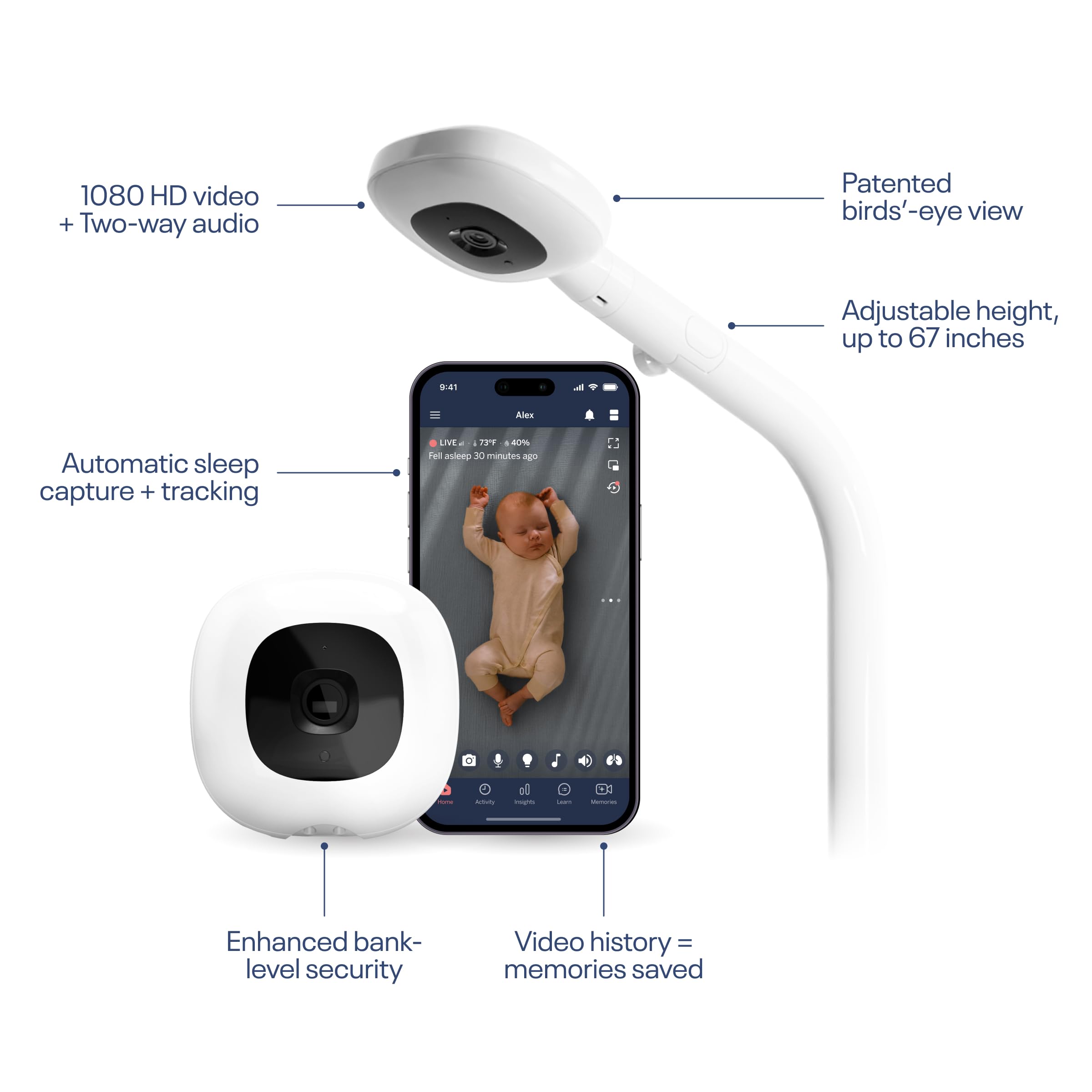 Nanit Pro Smart Baby Monitor - Camera & Floor Stand