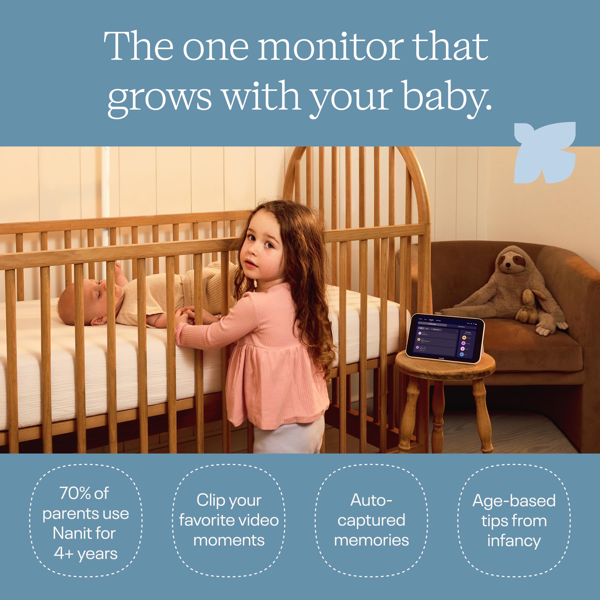 Nanit Pro Smart Baby Monitor - Camera & Floor Stand